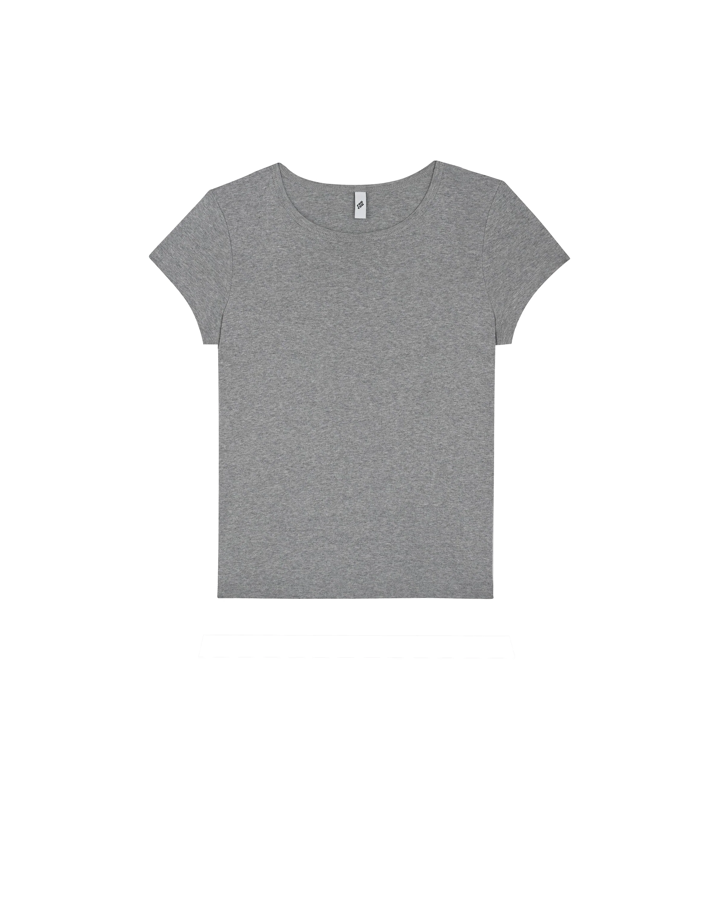 The Baby Tee: Cotton Jersey Grey - Image 2