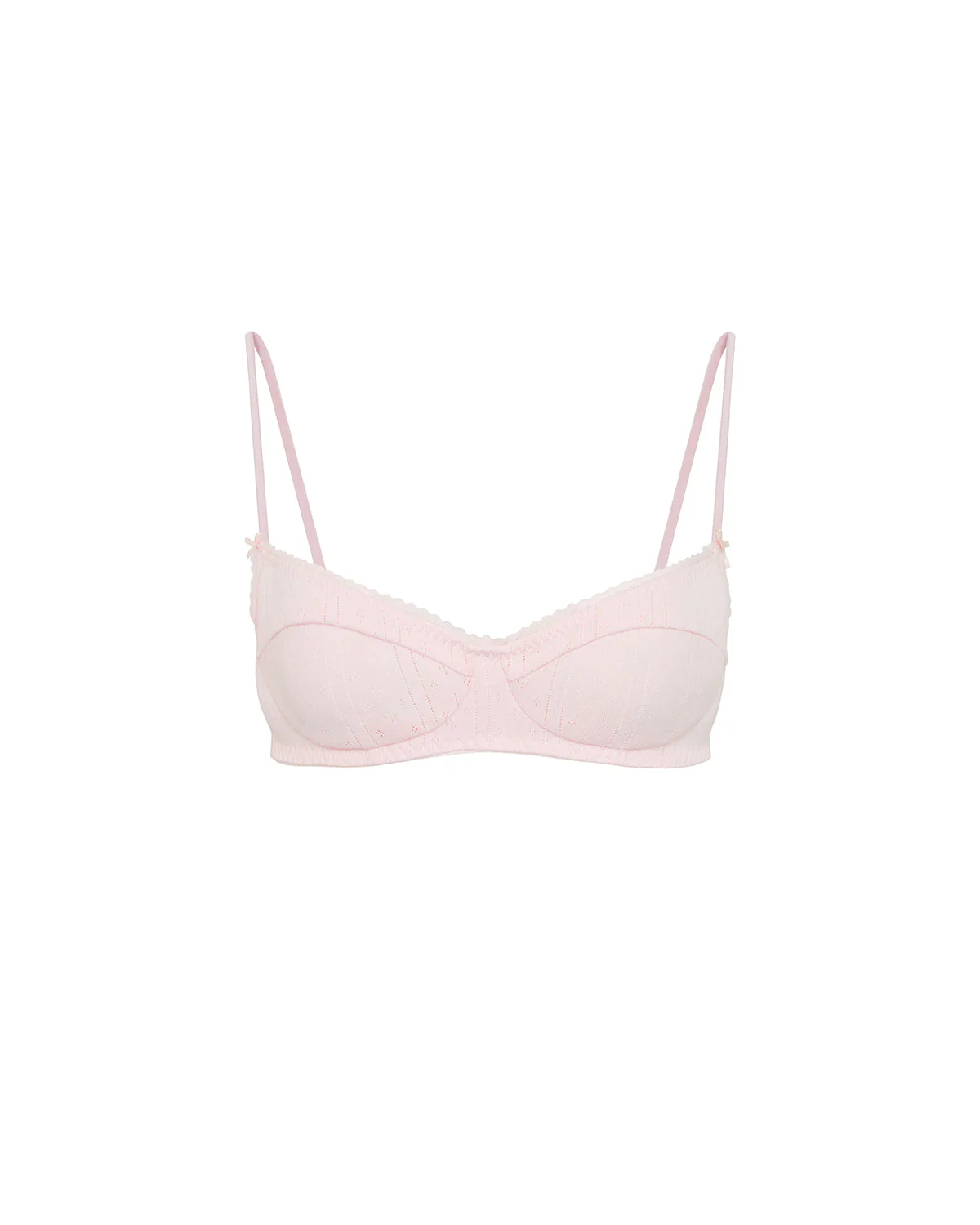 The Balconette: Pointelle Baby Pink - Image 2