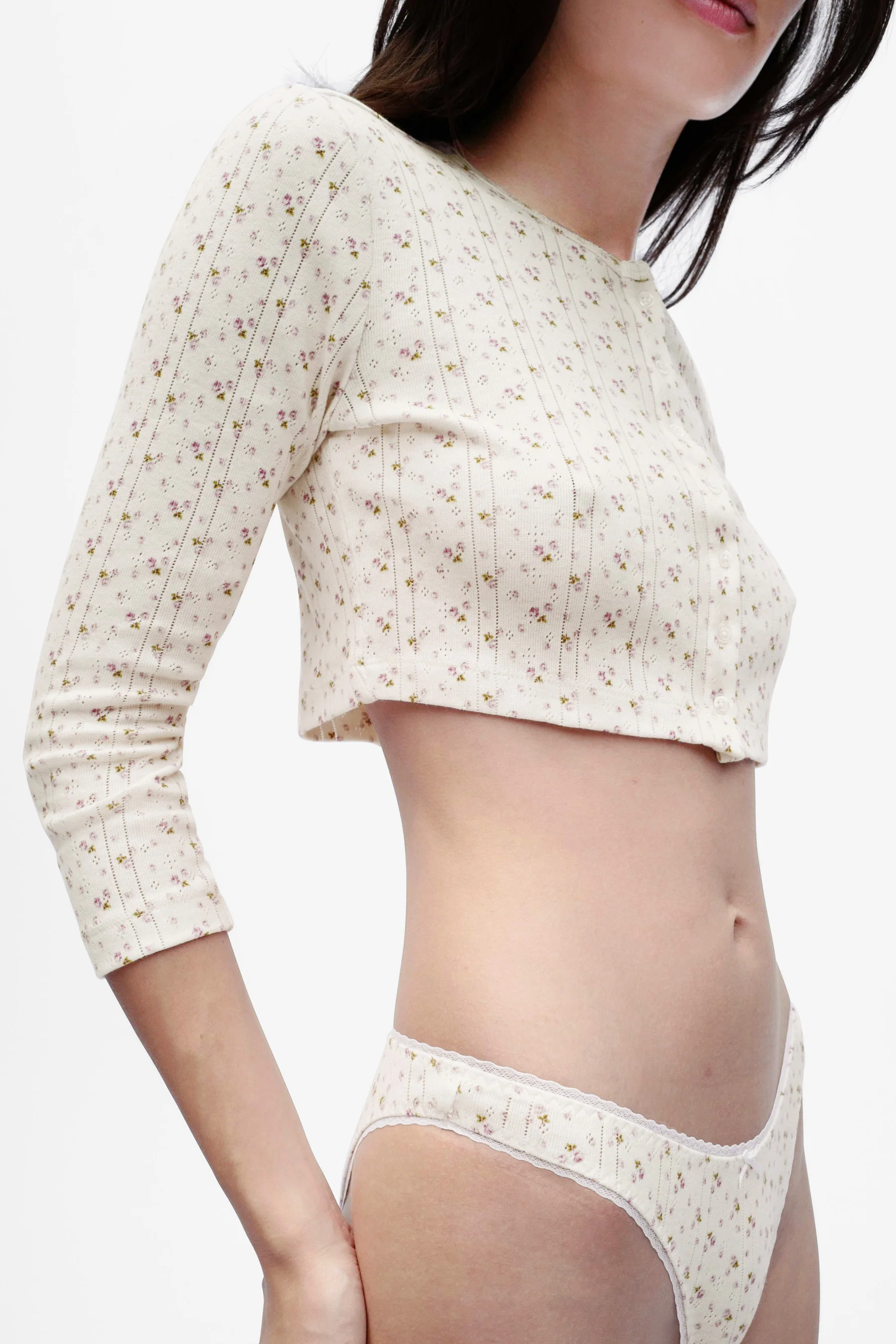The Crop Cardi English Rose - Image 4