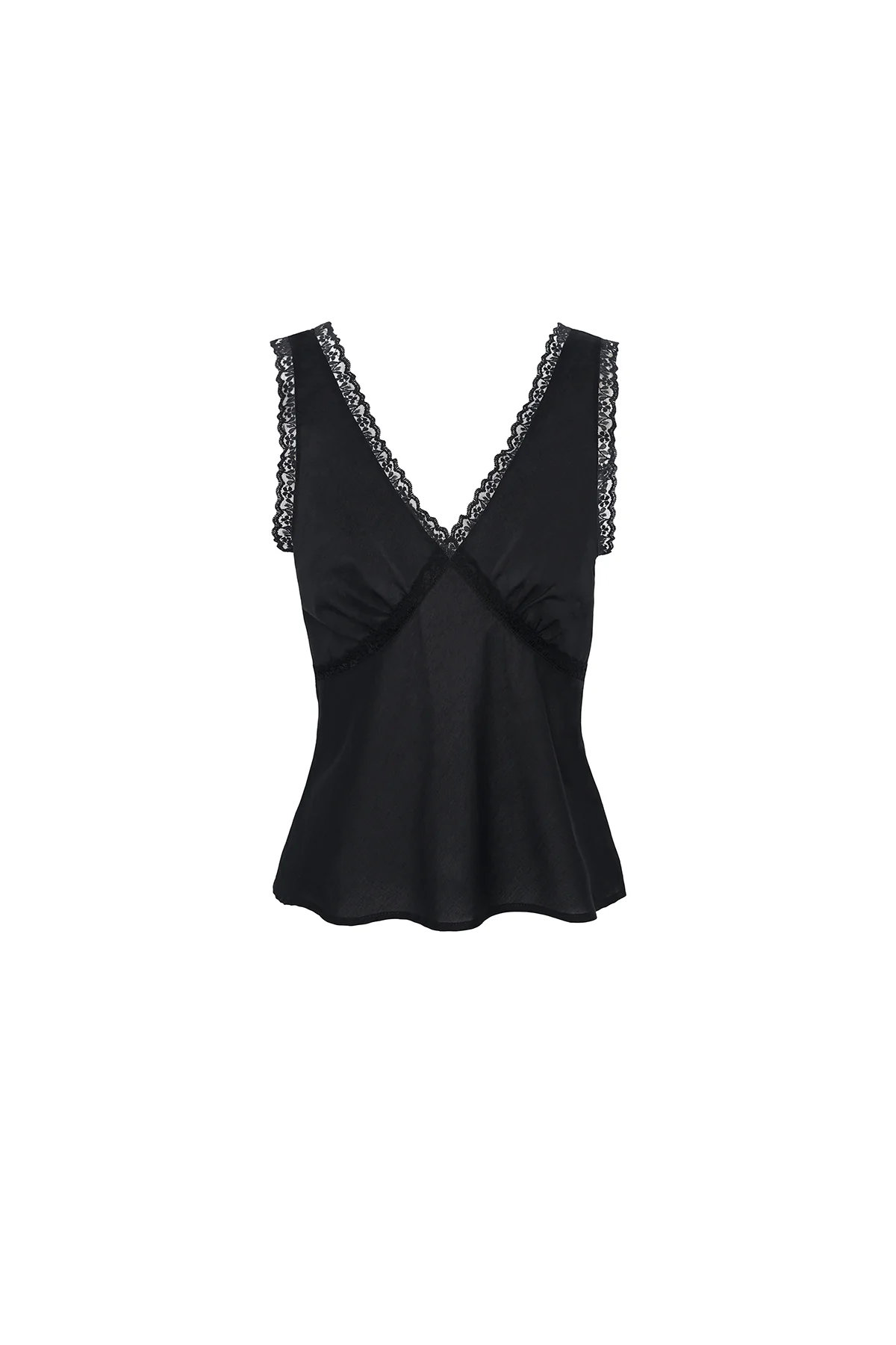 The Iris Tank: Cotton Voile Black - Image 2