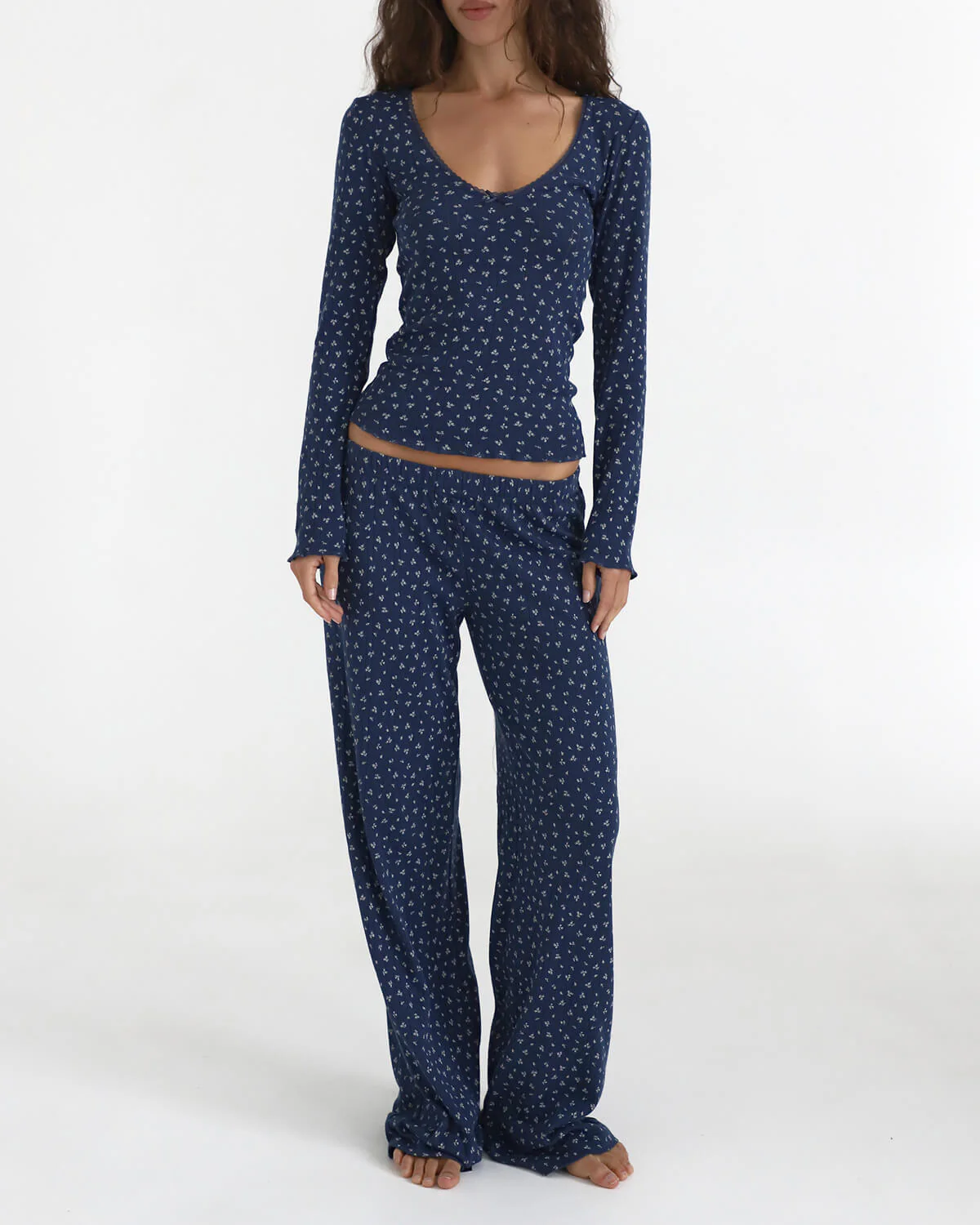 The Pajama Pant Set Midnight Fields