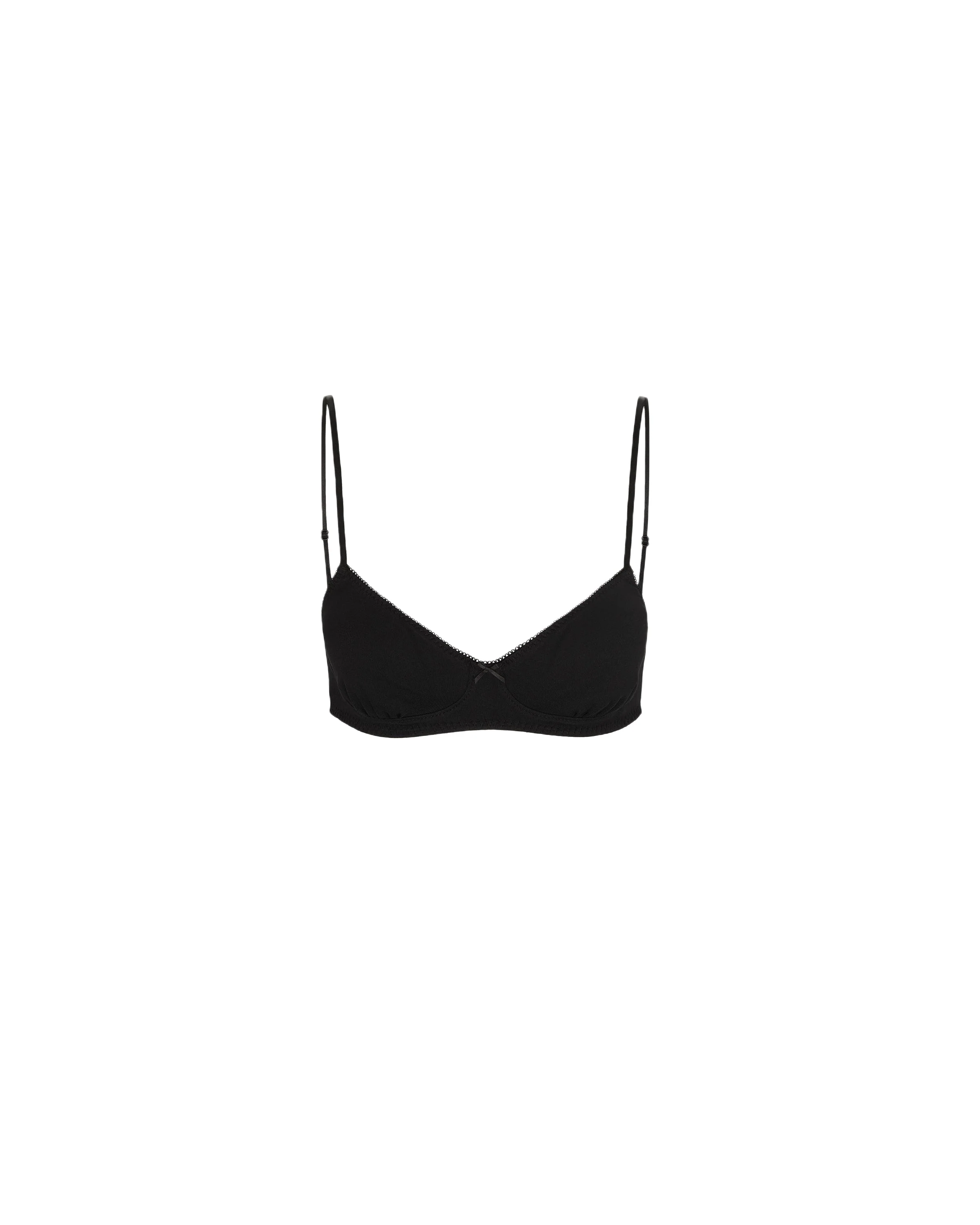 The Petite Bra: Cotton Jersey Black - Image 2