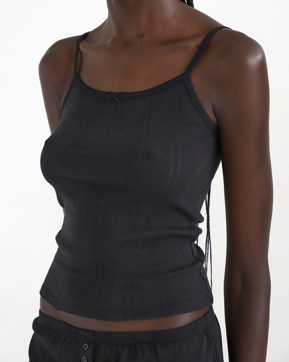 The Picot Tank Regular Black - Image 3