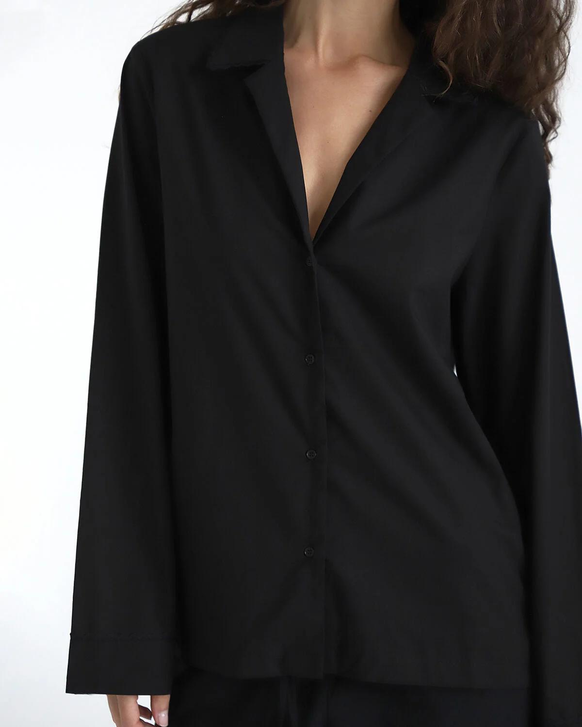 The Sunday Shirt: Cotton Voile Black - Image 3