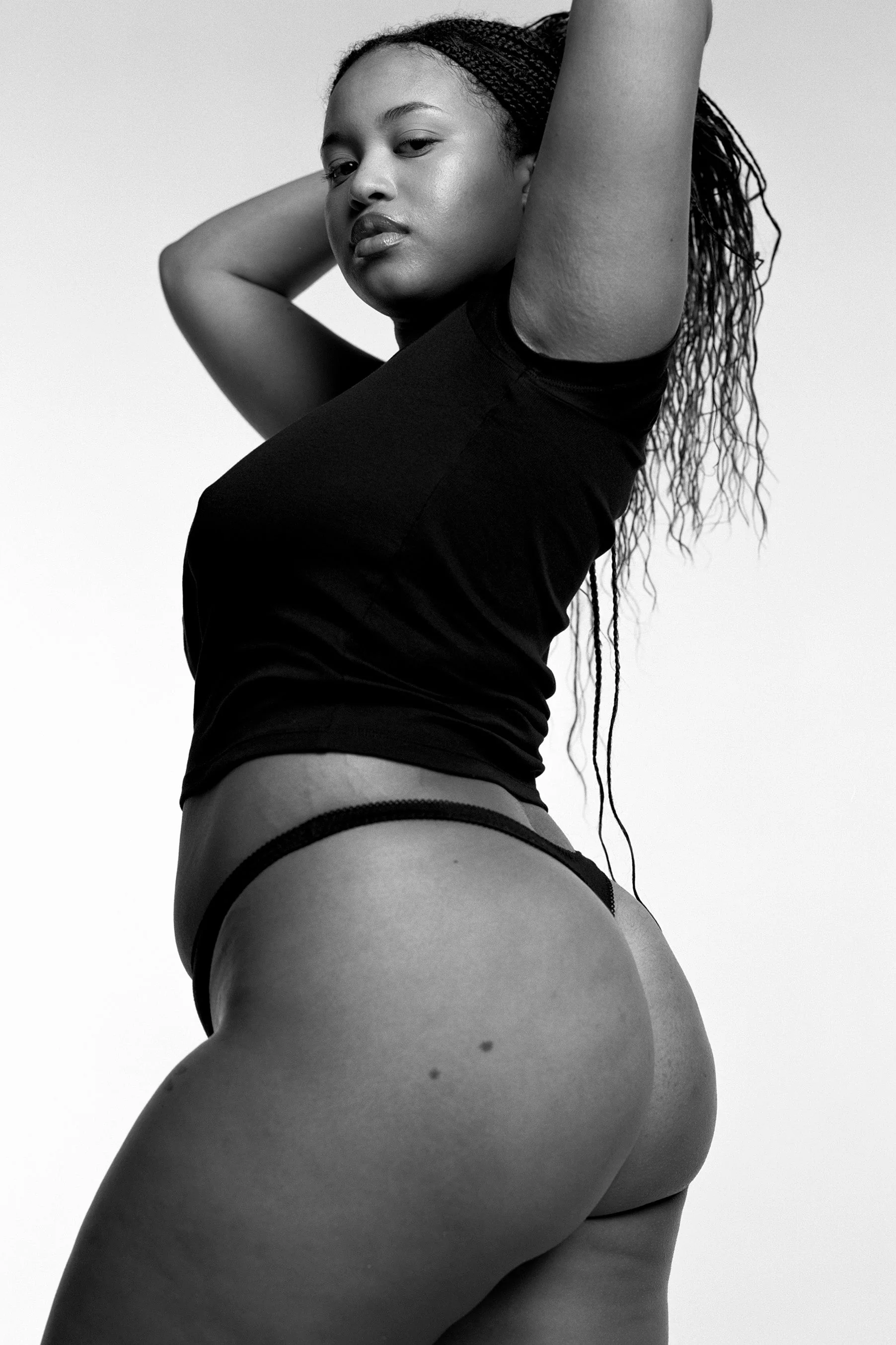 The Thong 3-Pack: Cotton Jersey Black - Image 3