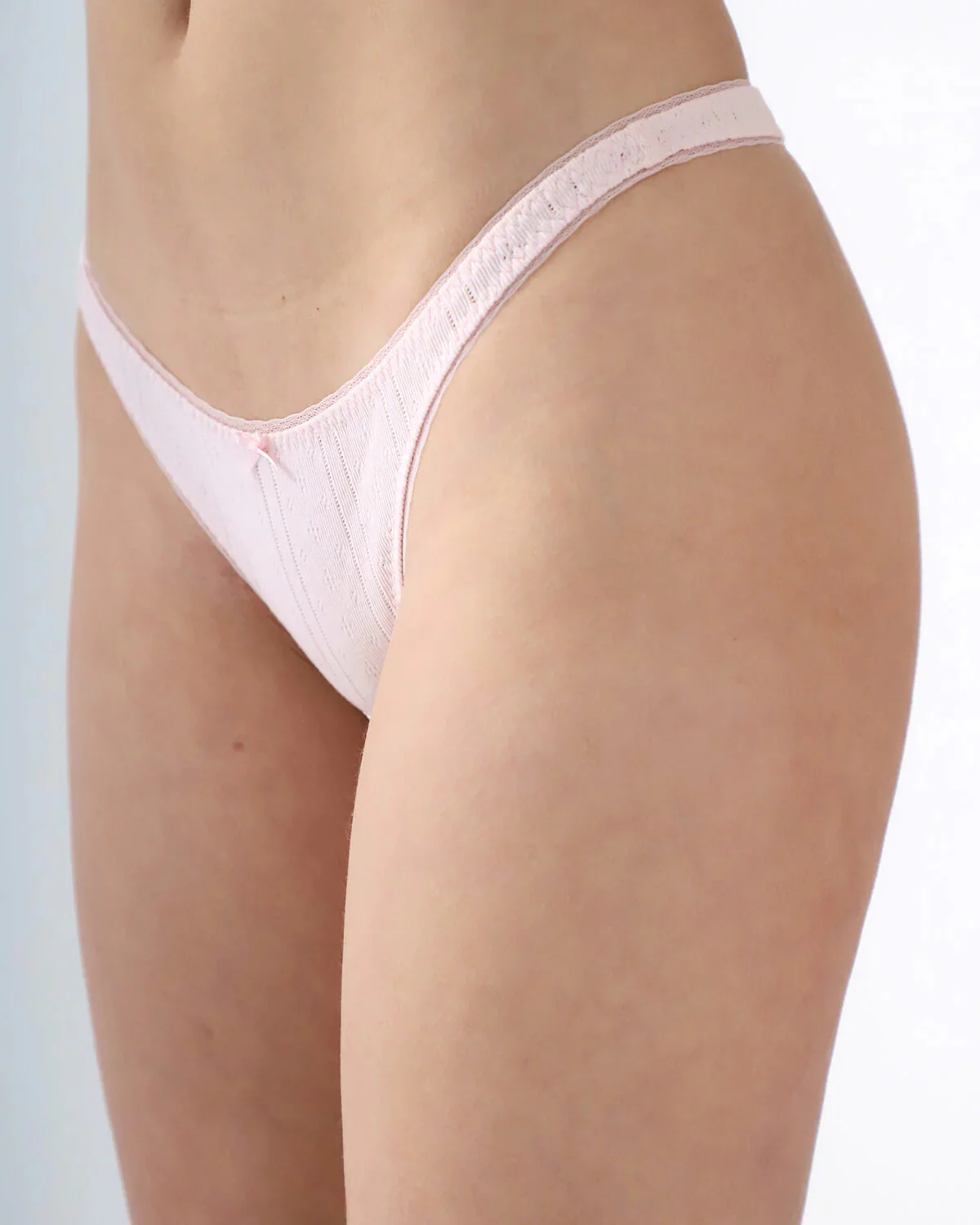 The Thong: Pointelle Baby Pink - Image 4
