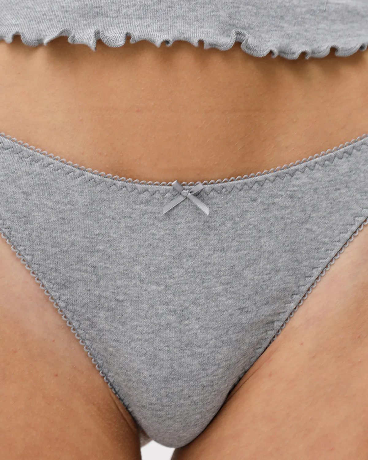 The Thong: Cotton Jersey Grey - Image 5