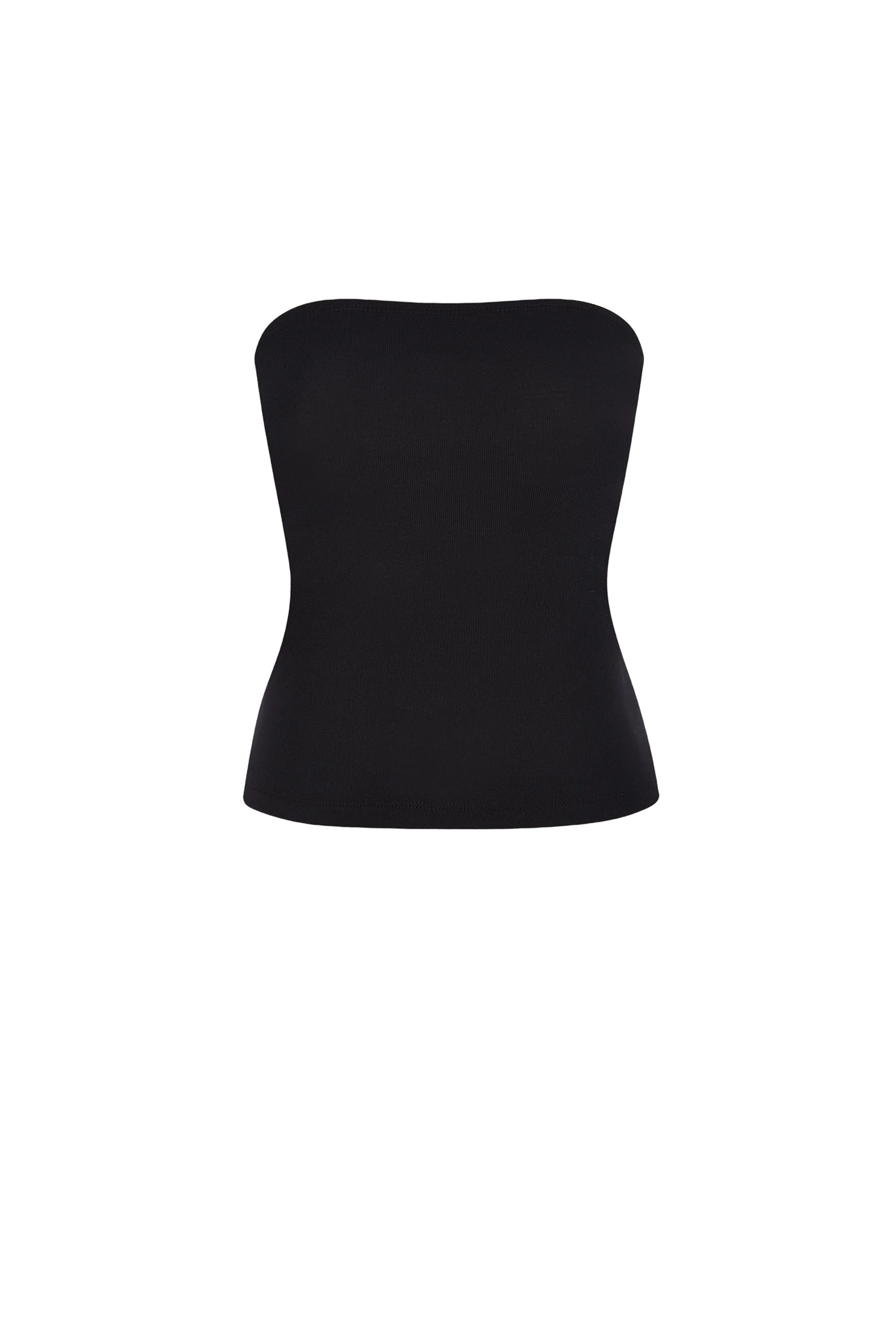 The Tube Top: Cotton Jersey Black - Image 2